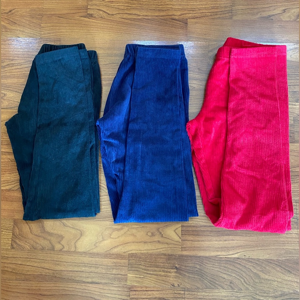 Hanna Andersson Ribbed Velour Leggings size 150/12